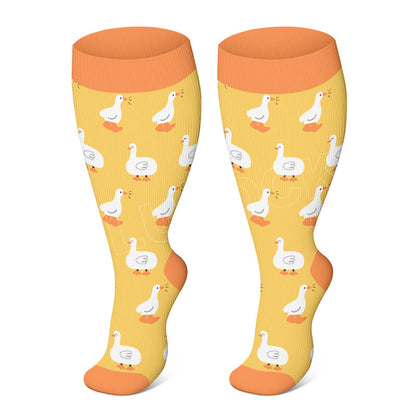 Free Today: Plus Size Farm Animals Compression Socks