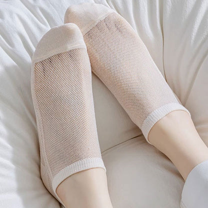 Plus Size Breathable Full Mesh Ankle Socks(7 Pairs)