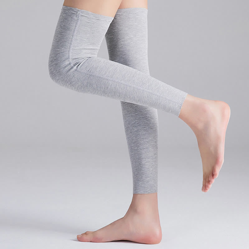 Solid Color Breathable Thigh High Compression Sleeve Socks