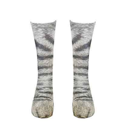 Plus Size Cat Paws Quarter Socks(3 Pairs)