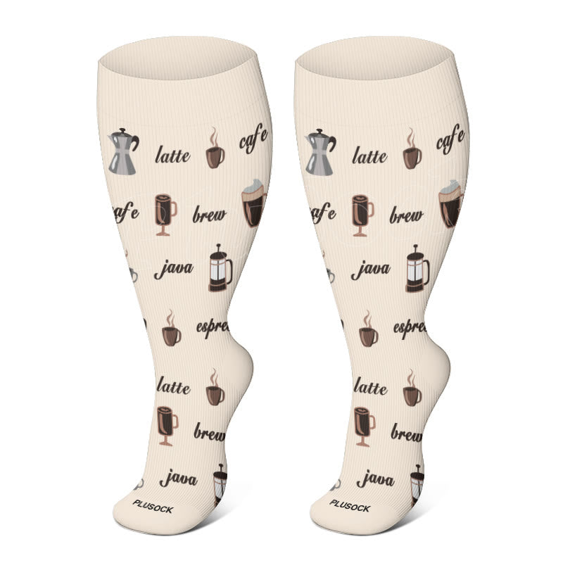 Plus Size Fashion Pattern Compression Socks