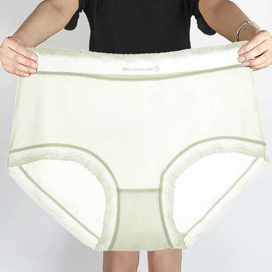 Plus Size Ice Silk High Waist Panty(5 Packs)