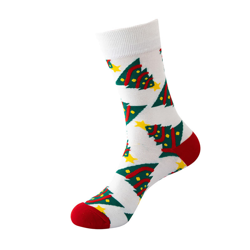 Plus Size Christmas Unisex Cozy Crew Socks(5 Pairs)