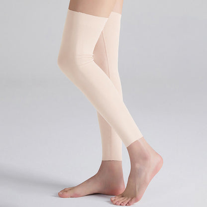 Solid Color Breathable Thigh High Compression Sleeve Socks