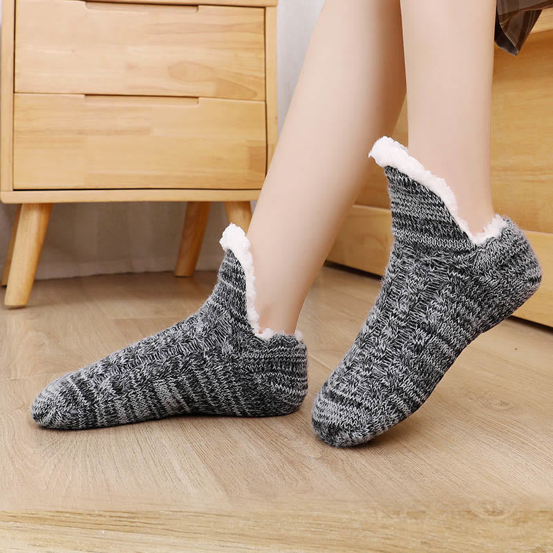 Plus Size Plush Ankle Slipper Socks