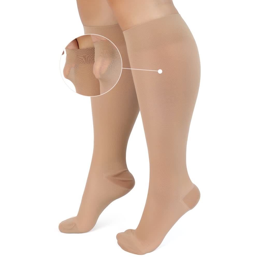 Plus Size Sheer Compression Socks