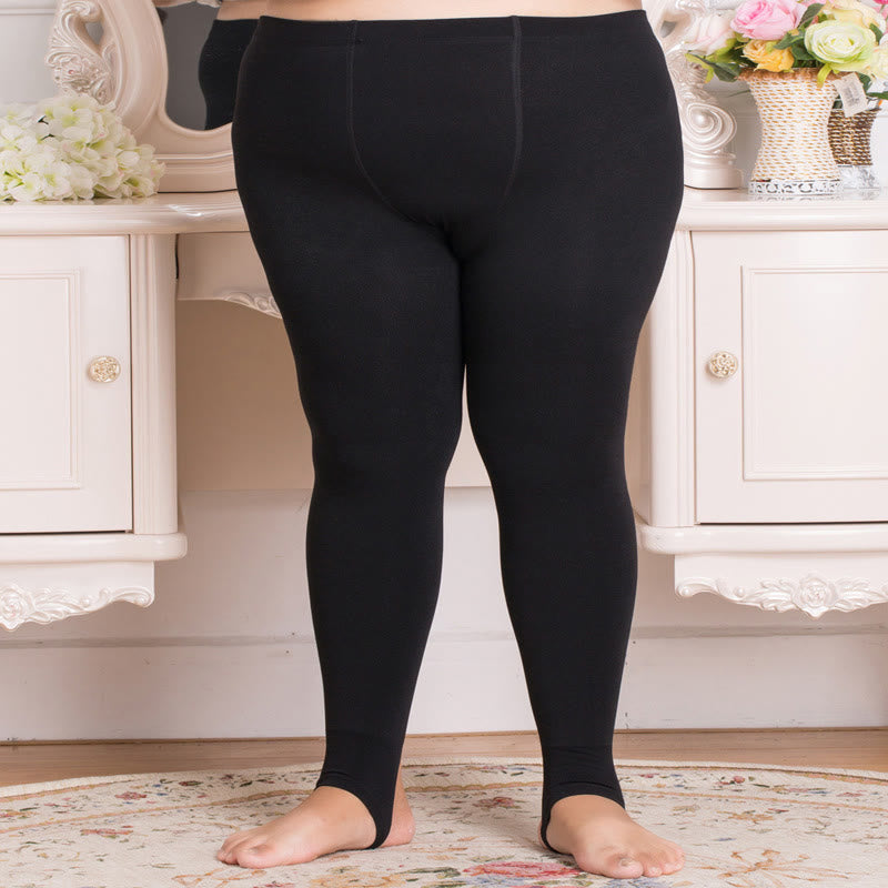 Plus Size Fleece Waist Pantyhose(2 Pairs)