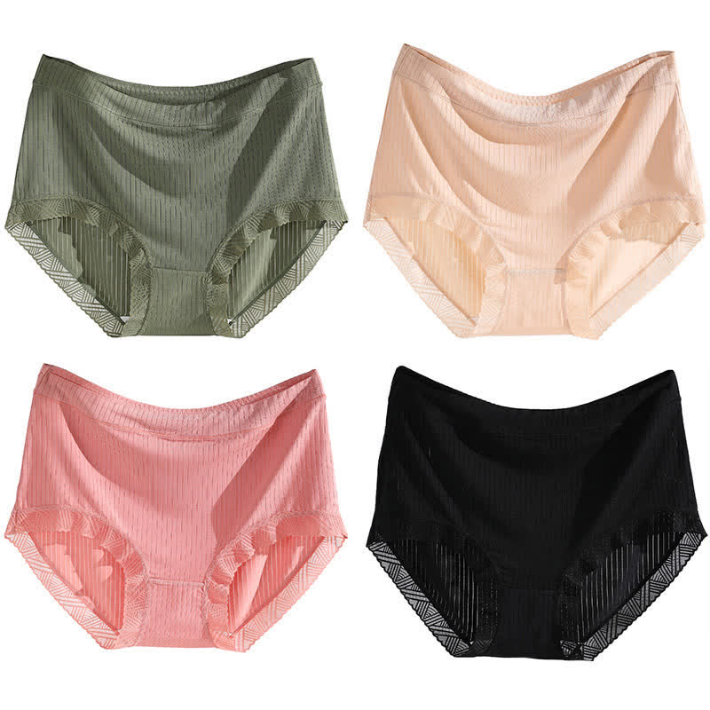 Plus Size High-Waisted Seamless Panty(4 Pairs)