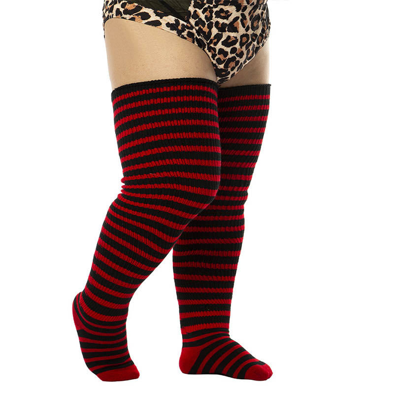 Plus Size Halloween Thigh High Knee Socks