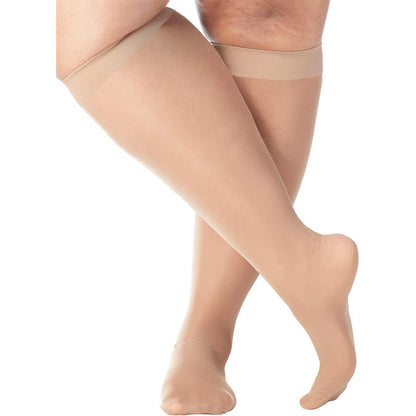 Plus Size Sheer Compression Socks