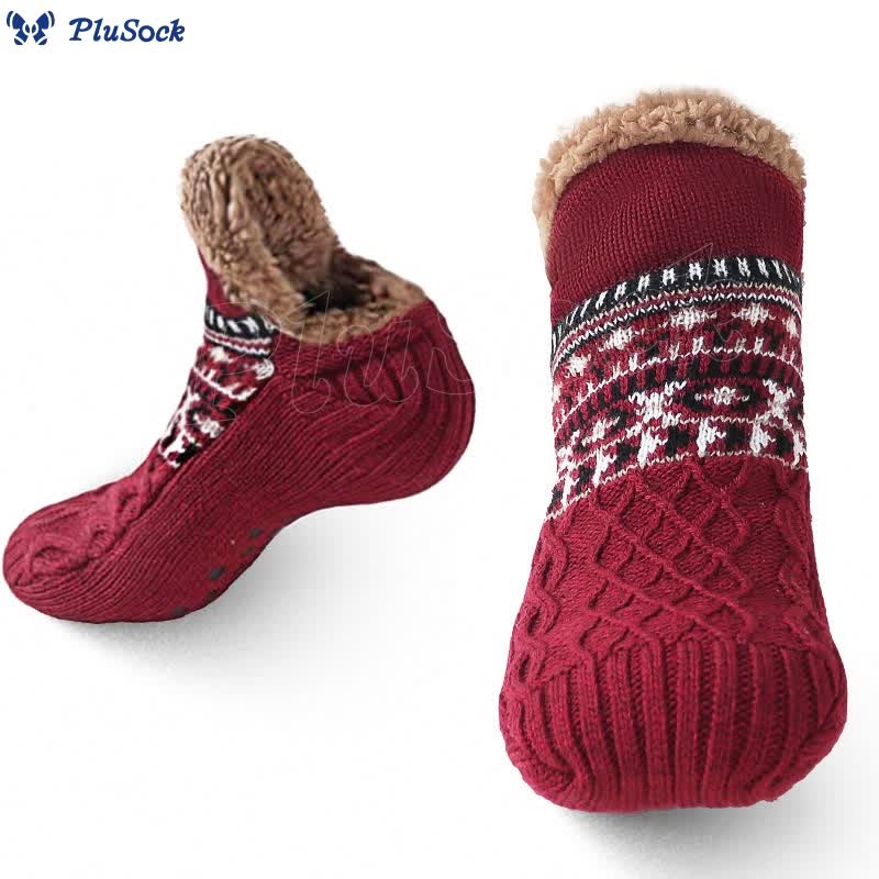 Plus Size Thickened Knitted Home Slipper Socks