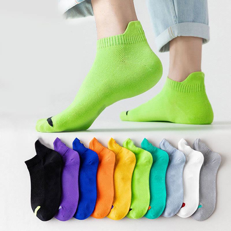 Plus Size Multicolor Mesh Ankle Compression Socks(10 Pairs)