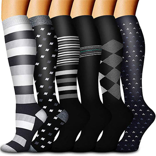 Black Series Compression Socks(6 Pairs)