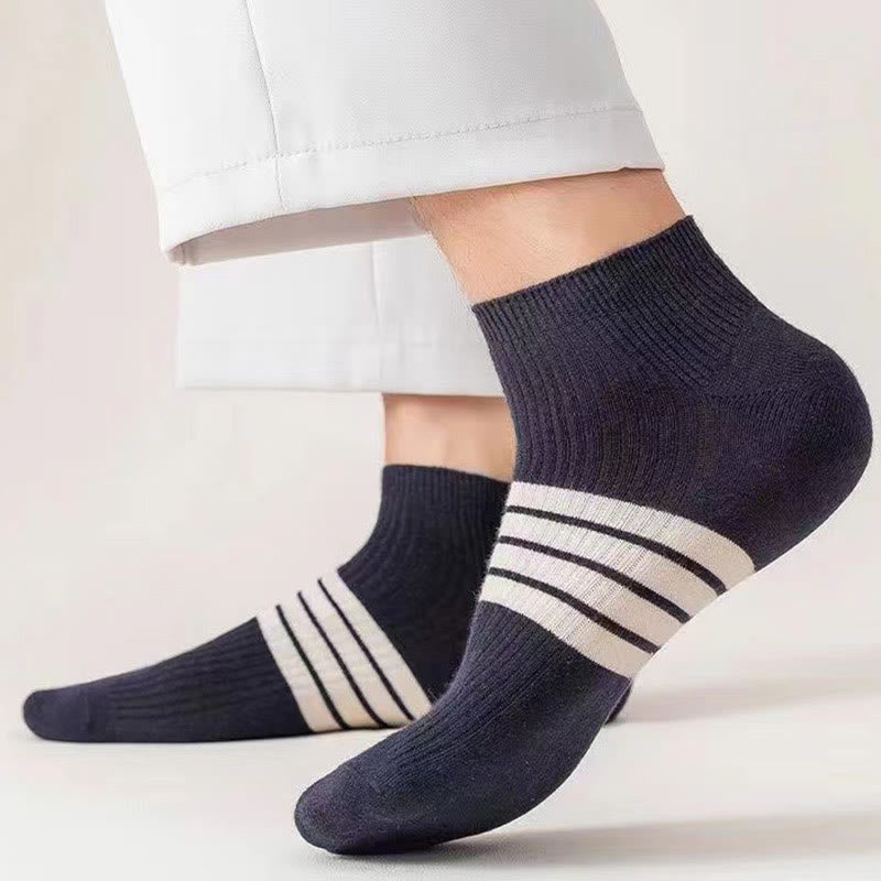 Plus Size Stripe Ankle Socks(10 Pairs)