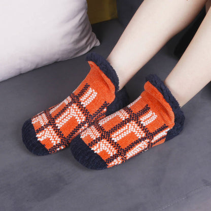 Plus Size Grid Slipper Socks