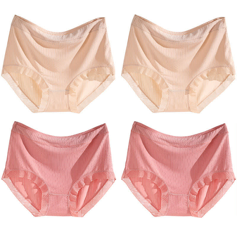 Plus Size High-Waisted Seamless Panty(4 Pairs)