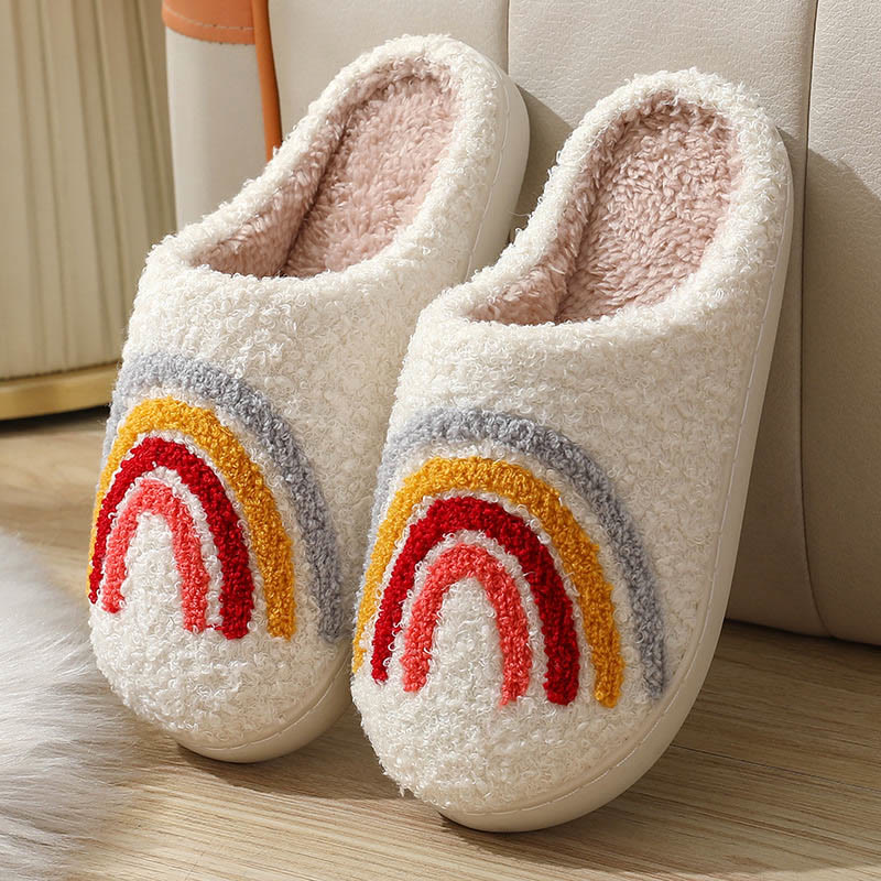 Plus Size Rainbow Mushroom Slippers