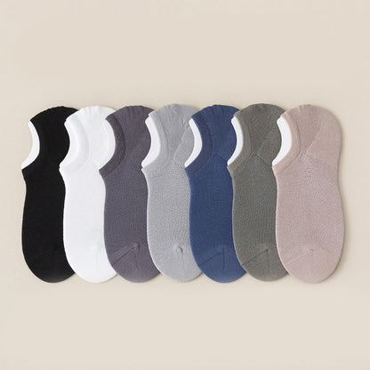 Plus Size Sweat Wicking No Show Socks(7 Pairs)