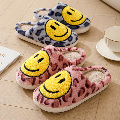 Plus Size Yellow Smiley Face Slippers