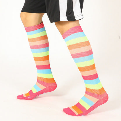 Rainbow Stripes Knee High Socks(6 Pairs)