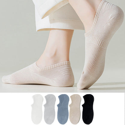 Plus Size Summer Mesh No Show Socks(5 Pairs)