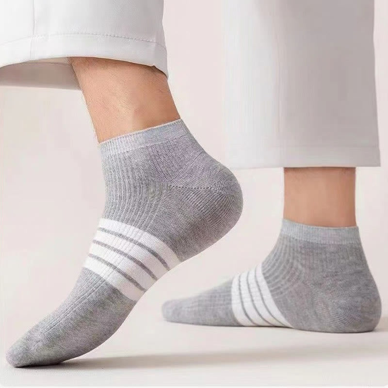 Plus Size Stripe Ankle Socks(10 Pairs)