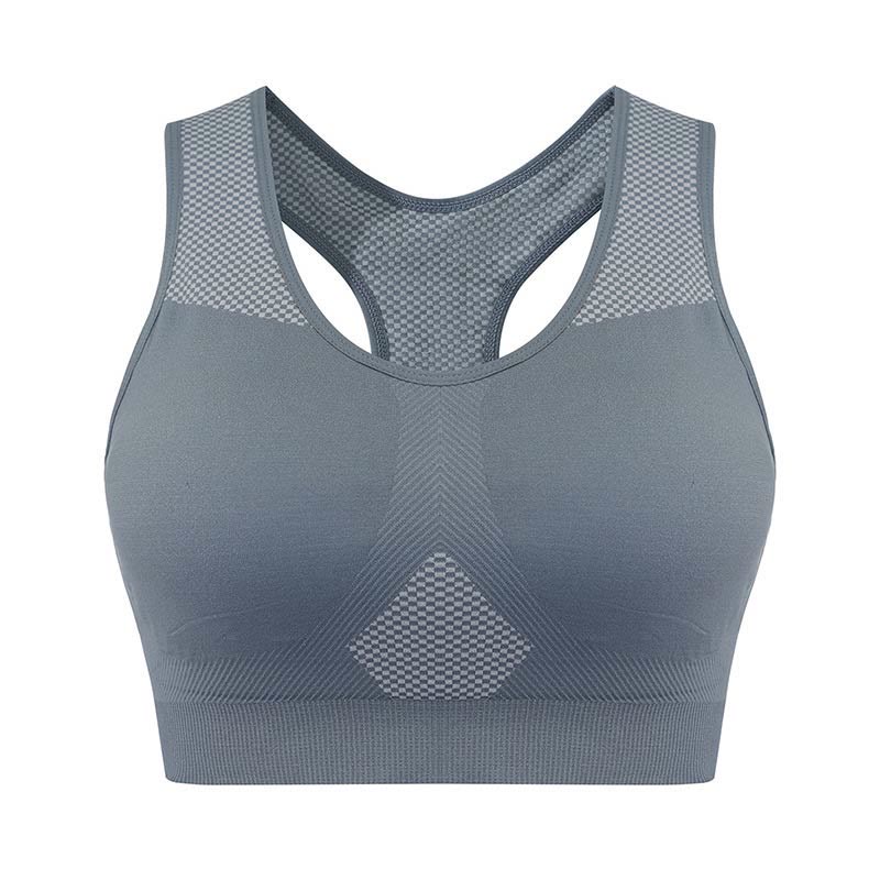 Plus Size Solid Color Breathable Sports Bras