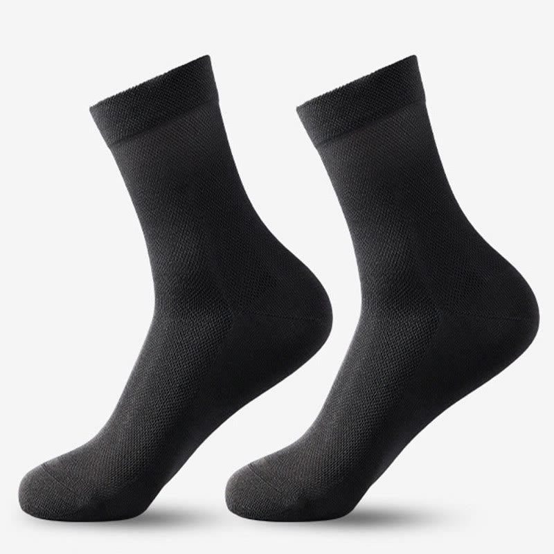 Plus Size Mesh Classic Quarter Socks(5 Pairs)