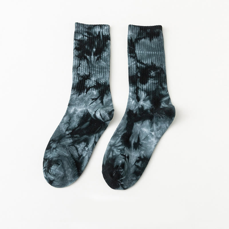 Plus Size Tie-dye Crew Socks(5 Pairs)