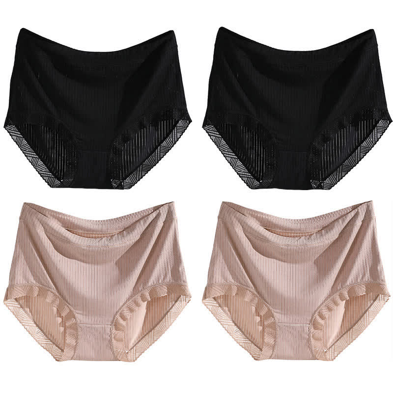 Plus Size High-Waisted Seamless Panty(4 Pairs)