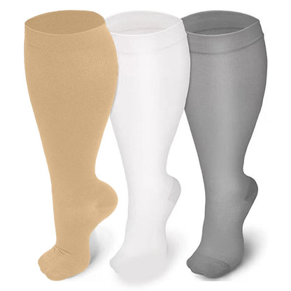 2XL-7XL Light Color Plus Size Compression Socks(3 Pairs)