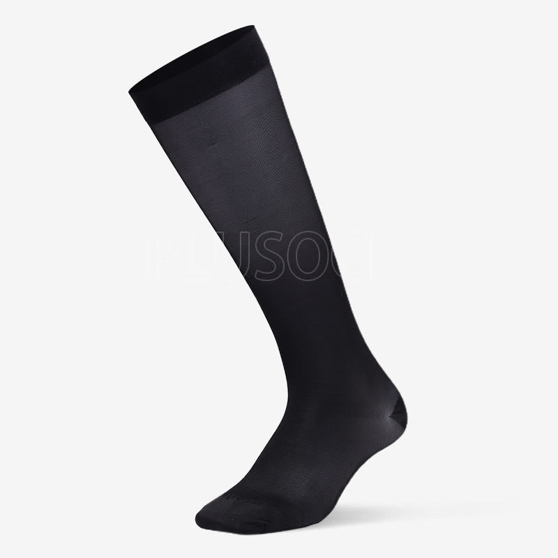 Pure Color Sheer Compression Socks