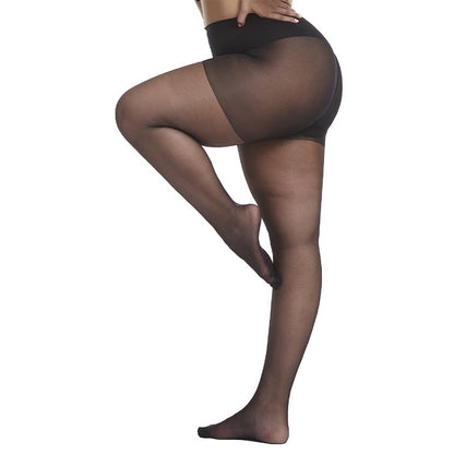 Plus Size Sheer Pantyhose High Waist Stockings(3 Pairs)