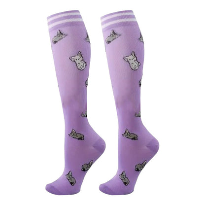 Colorful Animal Patterns Compression Socks(5 Pairs)