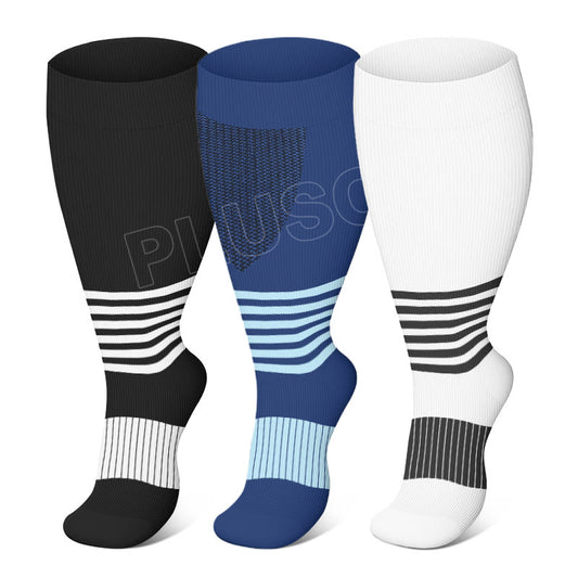 Plus Size Circulation Support Compression Socks(3 Pairs)