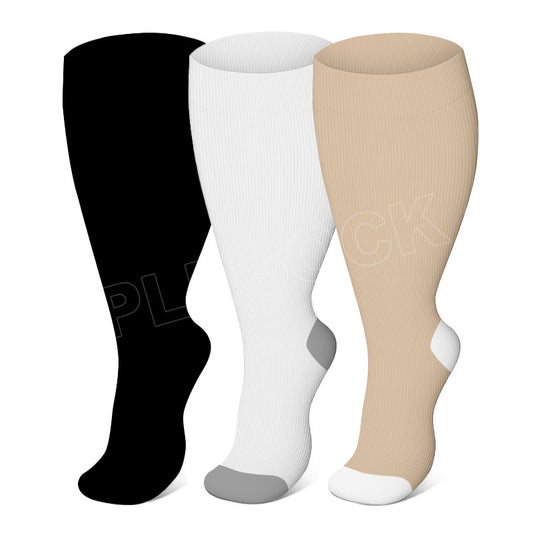 Plus Size Sport Elastic Compression Socks(3 Pairs)