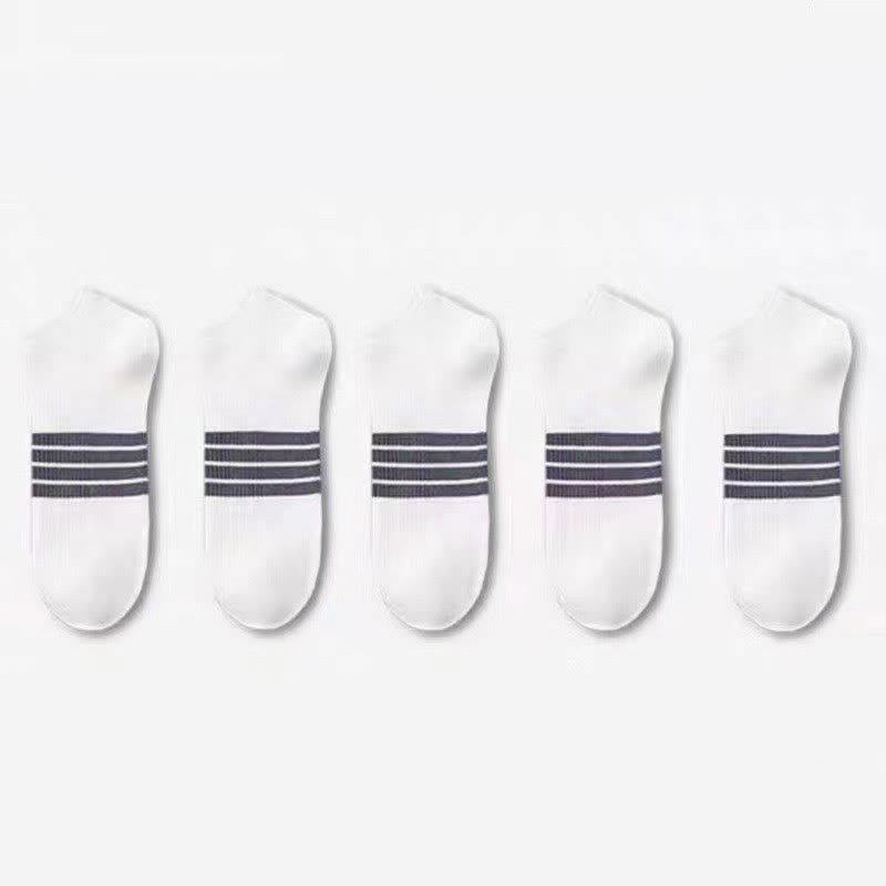 Plus Size Stripe Ankle Socks(10 Pairs)