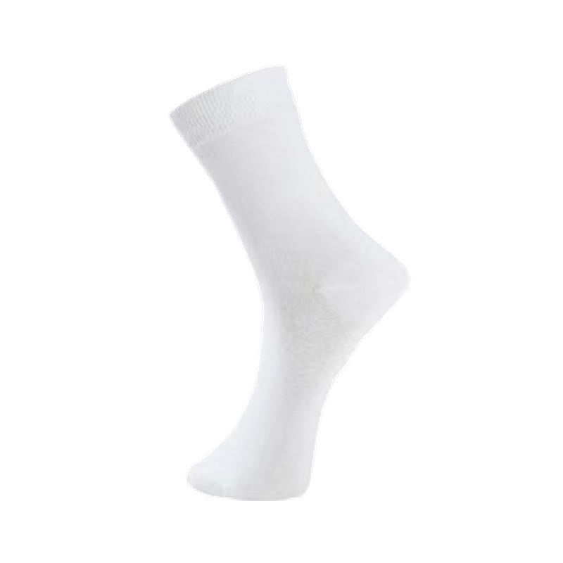 Plus Size Pure Color Crew Socks(8 Pairs)