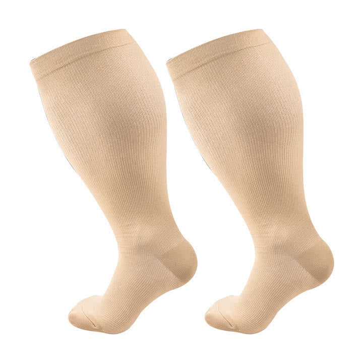 2XL-7XL Skin Heart Dot Plus Size Compression Socks(3 Pairs)