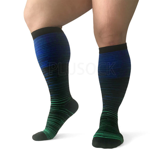 2XL-7XL Blue Filaments Plus Size Compression Socks(3 Pairs)