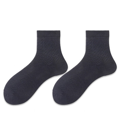 Plus Size Ice Silk Quarter Socks(5 Pairs)