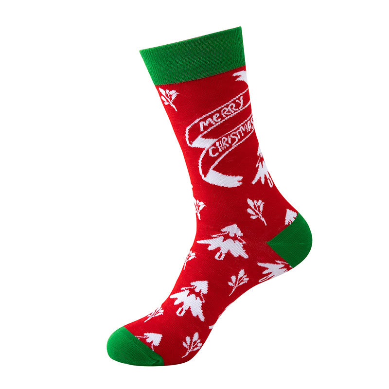 Plus Size Christmas Unisex Cozy Crew Socks(5 Pairs)