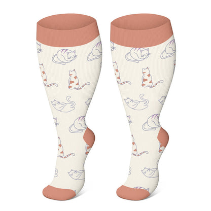 Plus Size Cute Corgi Compression Socks