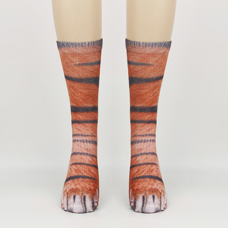 Plus Size Horse Eagle Tiger Paws Quarter Socks(3 Pairs)