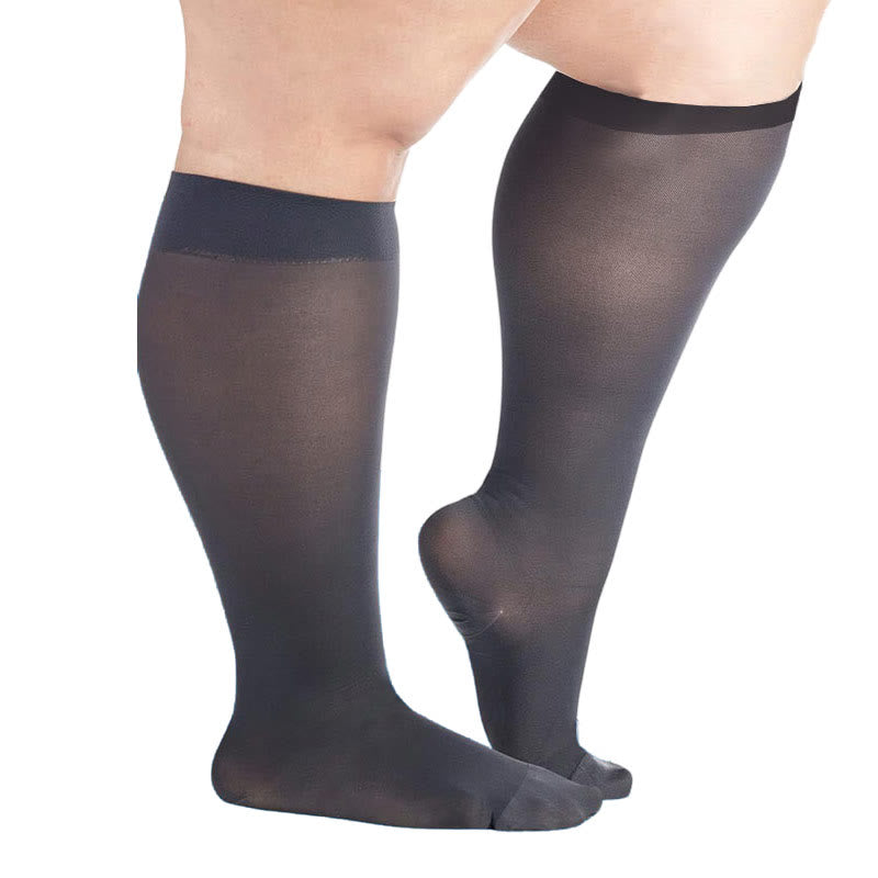 Plus Size Sheer Compression Socks