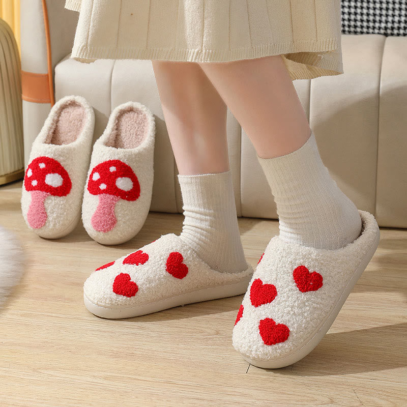 Plus Size Rainbow Mushroom Slippers