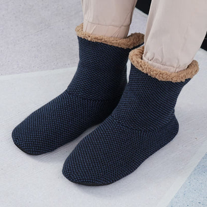 Plus Size Non Slip Fleece Slipper Socks(2 Pairs)