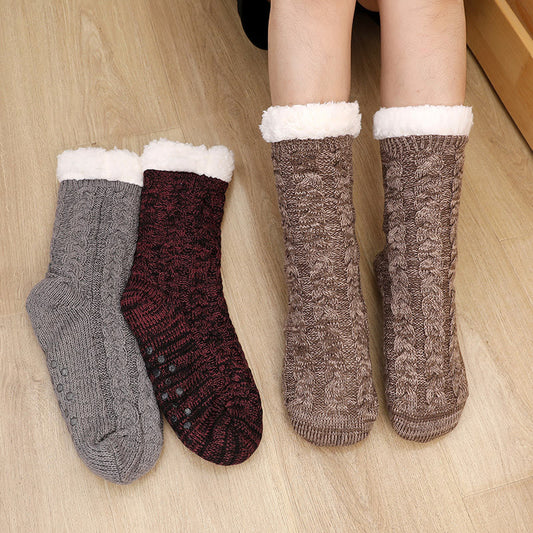 Plus Size Warm Winter Slipper Socks(2 Pairs)