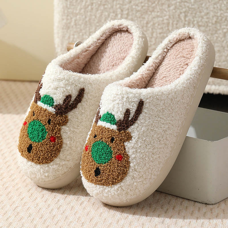 Plus Size Christmas Elements Slippers