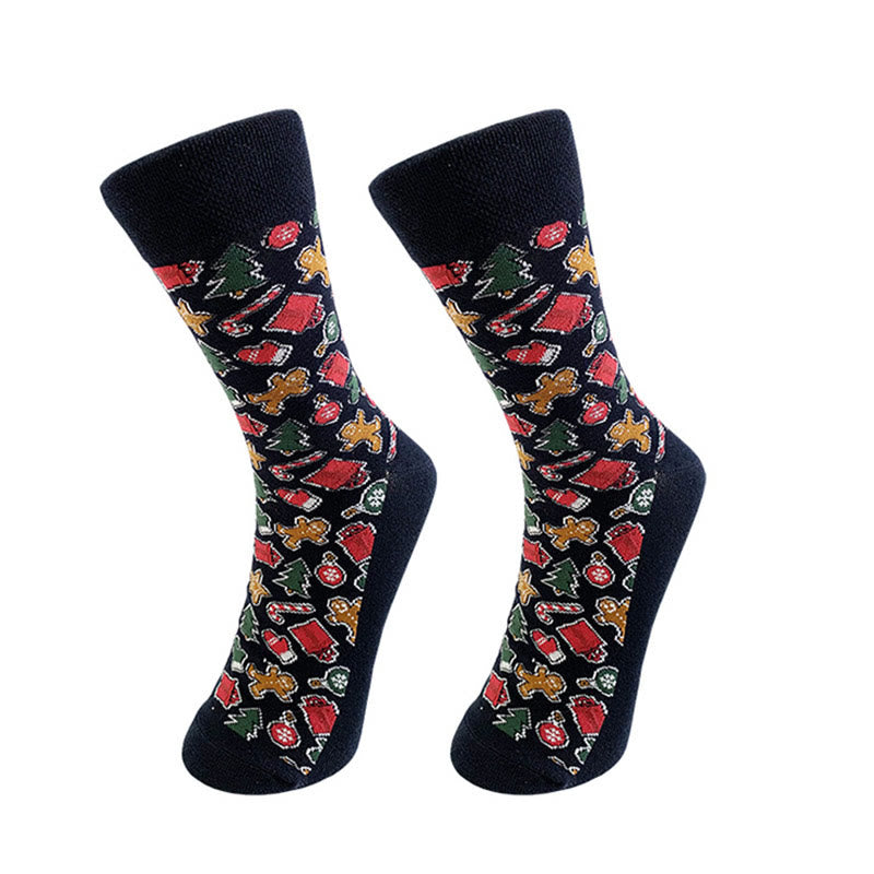 Plus Size Christmas Funny Crew Socks(5 Pairs)